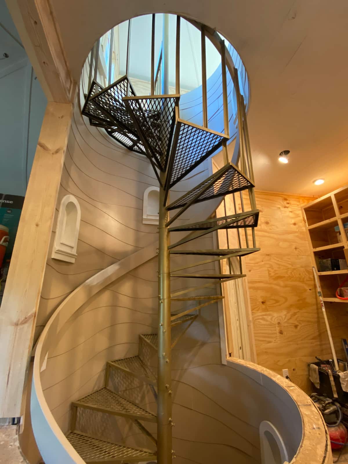 Spiral staircase inside Moon Honey